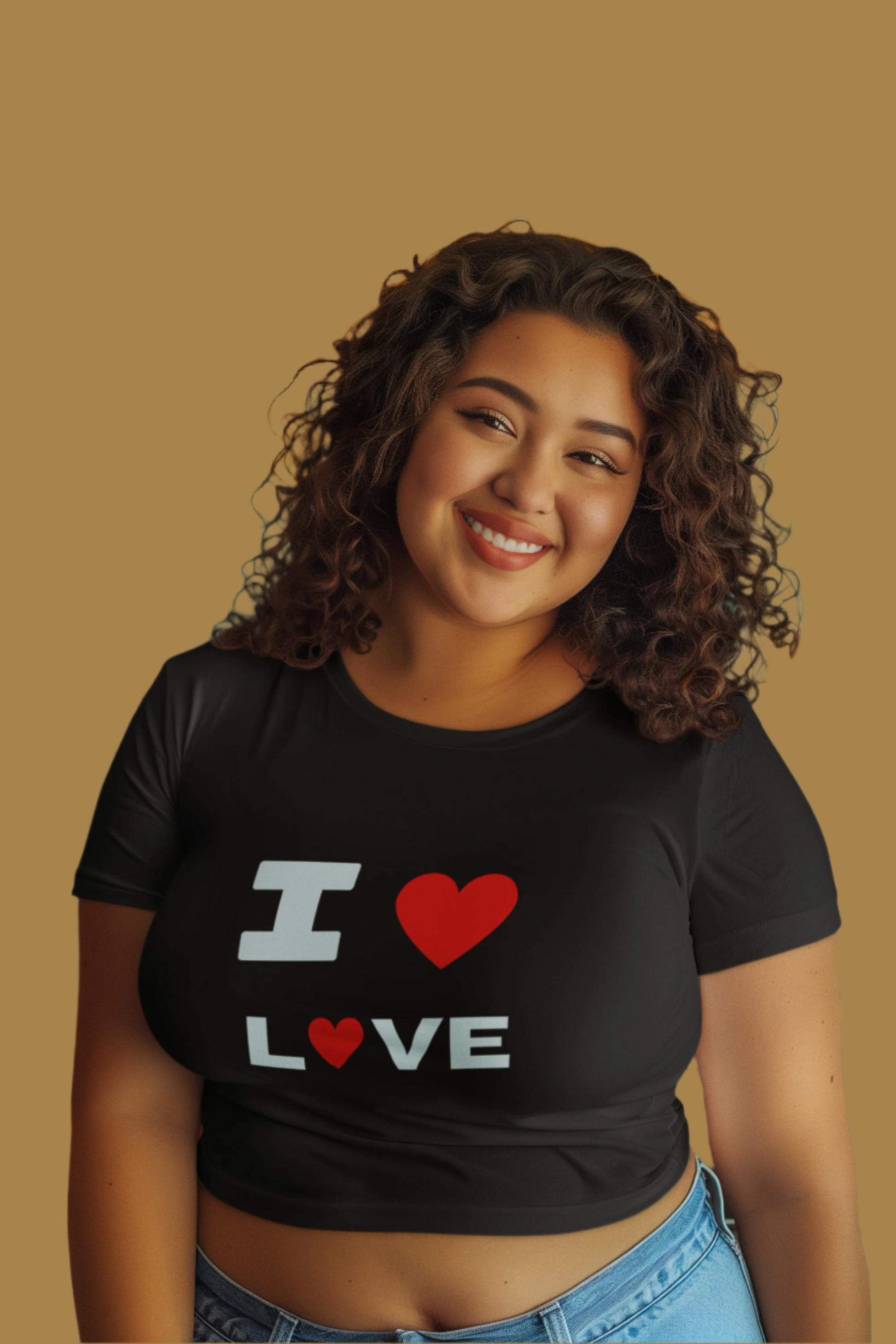 Love Crop Top - Inspirational Clothing for Women with positive apparel message