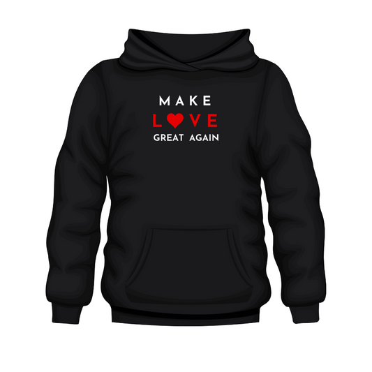 black love hoodie with positive message apparel